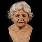 Natural Latex Full-Face Elderly Man Mask for Halloween Cosplay