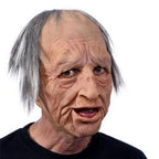 Natural Latex Full-Face Elderly Man Mask for Halloween Cosplay