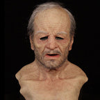 Natural Latex Full-Face Elderly Man Mask for Halloween Cosplay