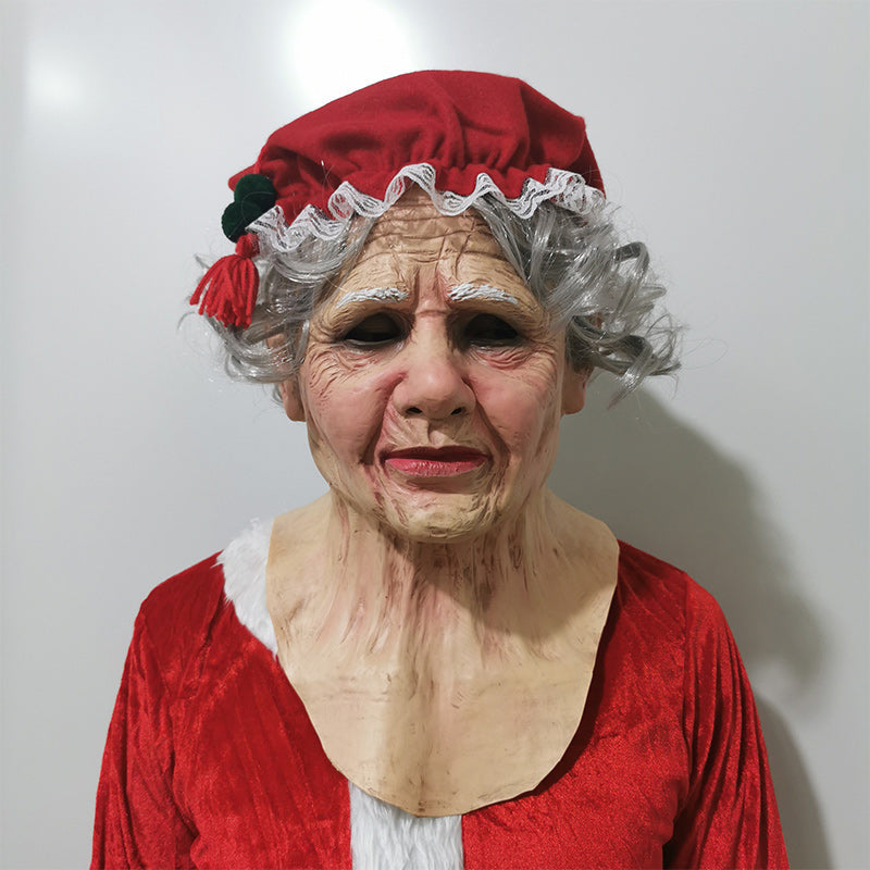 Natural Latex Full-Face Elderly Man Mask for Halloween Cosplay