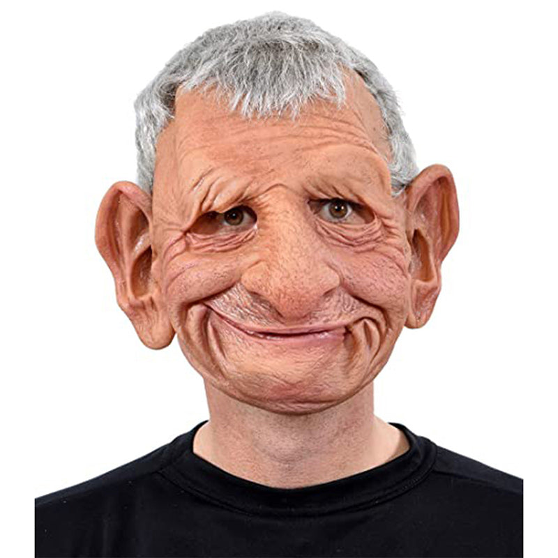 Natural Latex Full-Face Elderly Man Mask for Halloween Cosplay