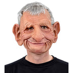 Natural Latex Full-Face Elderly Man Mask for Halloween Cosplay