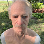 Natural Latex Full-Face Elderly Man Mask for Halloween Cosplay