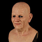Natural Latex Full-Face Elderly Man Mask for Halloween Cosplay