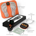 NMES Foot Stimulator with Foldable Foot Pad, Copper-Fibre Pillow and Remote