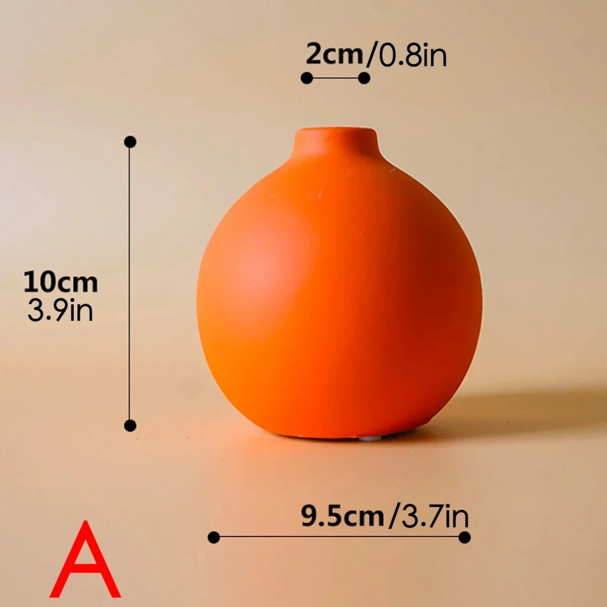 Nordic Ceramic Vase with Hand-Painted Motif, Three Sizes