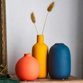 Nordic Ceramic Vase with Hand-Painted Motif, Three Sizes