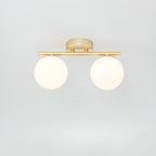 Nordic Glass LED Ceiling Light, Surface-Mounted, for Living Room or Bedroom