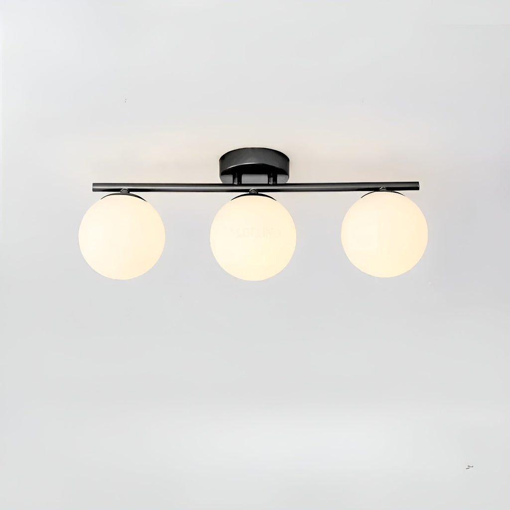 Nordic Glass LED Ceiling Light, Surface-Mounted, for Living Room or Bedroom