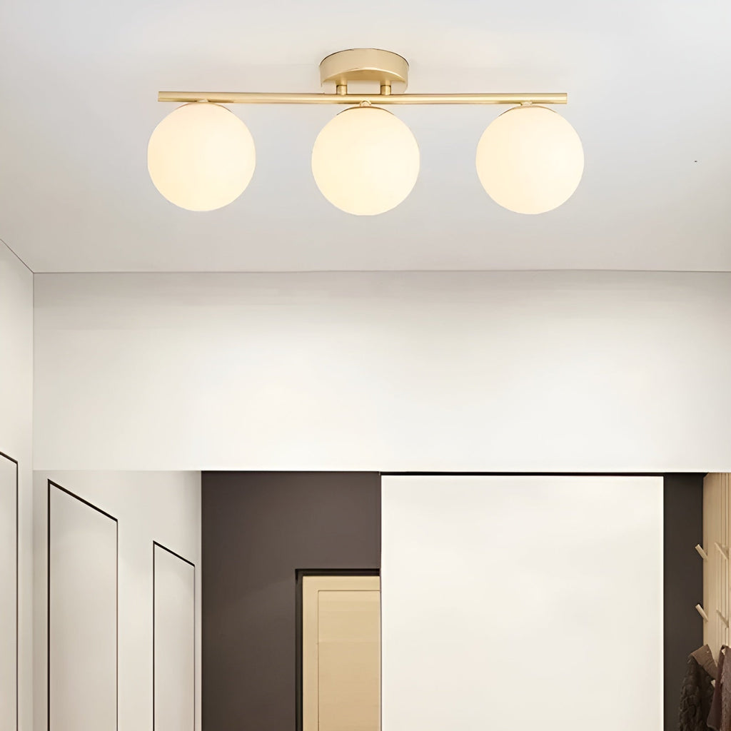 Nordic Glass LED Ceiling Light, Surface-Mounted, for Living Room or Bedroom