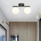 Nordic Glass LED Ceiling Light, Surface-Mounted, for Living Room or Bedroom