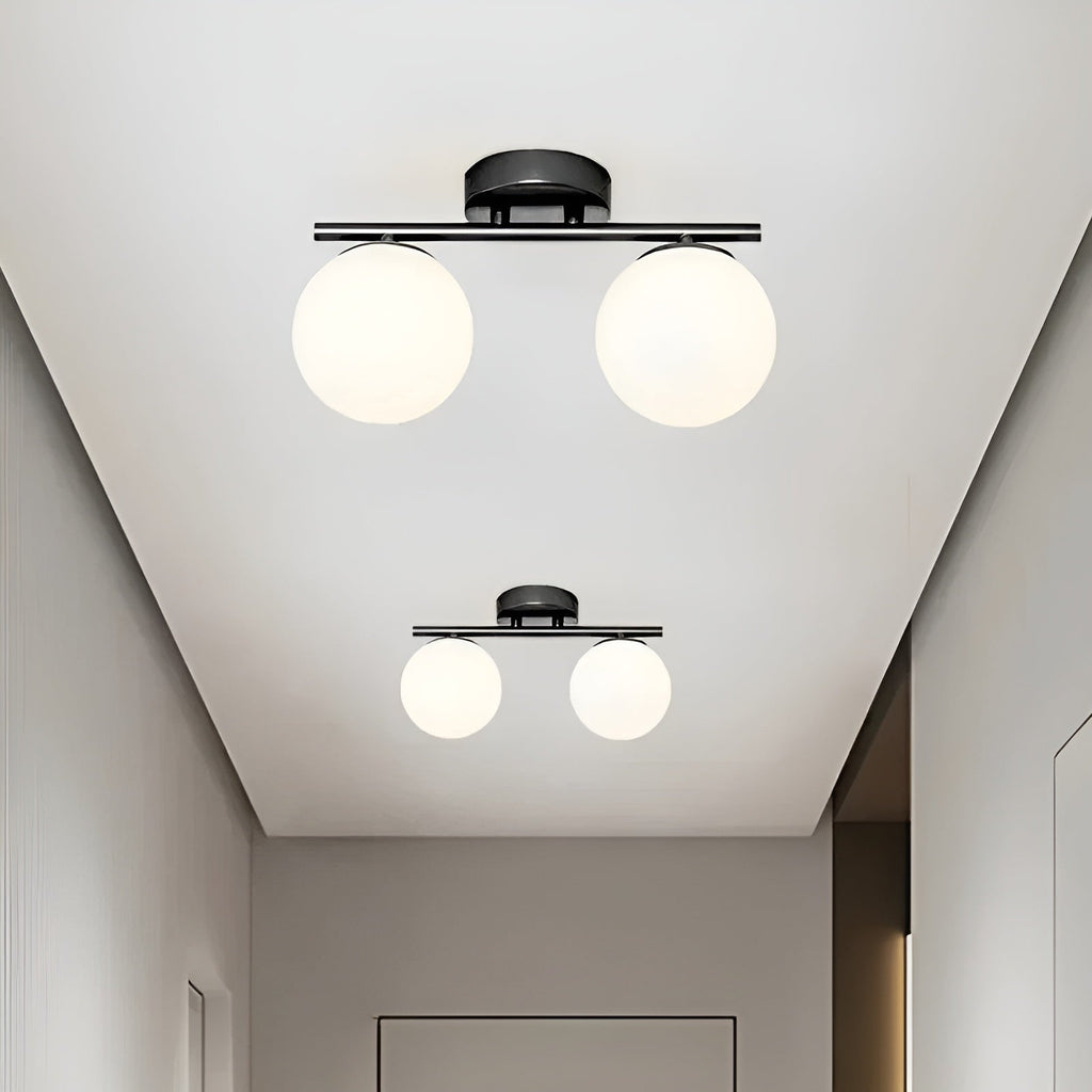 Nordic Glass LED Ceiling Light, Surface-Mounted, for Living Room or Bedroom