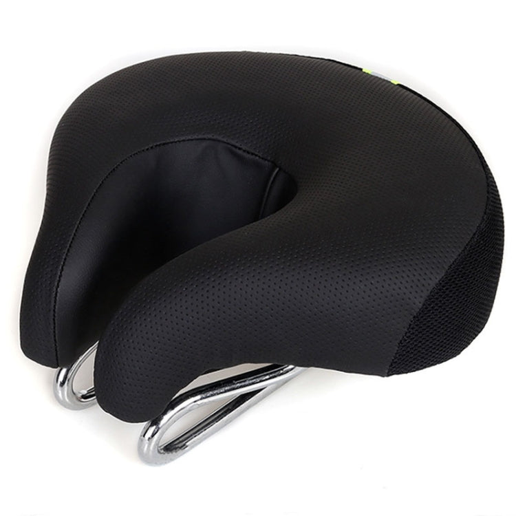 Noseless Mountain Bike Saddle with Thick Soft Padding, Black