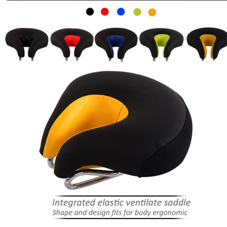 Noseless Mountain Bike Saddle with Thick Soft Padding, Black