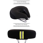 Noseless Mountain Bike Saddle with Thick Soft Padding, Black