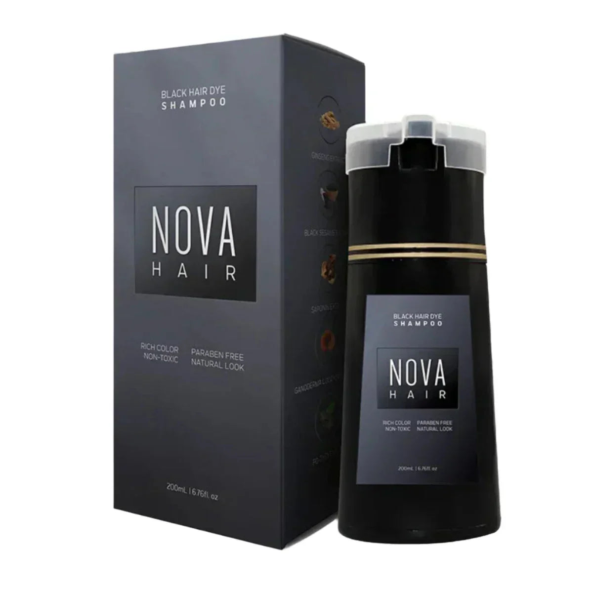 NovaHair Instant Dye Shampoo, 200 ml