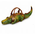 Novelty Alligator Handbag in Faux Leather