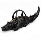 Novelty Alligator Handbag in Faux Leather