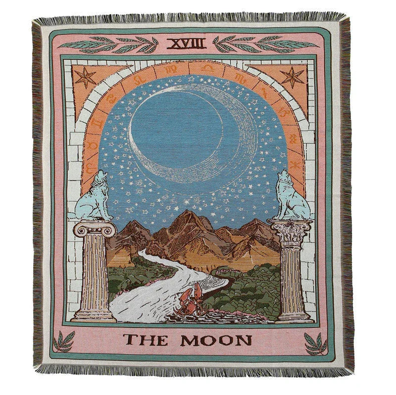 Oakbrook Moon Woven Throw Blanket-Welvere