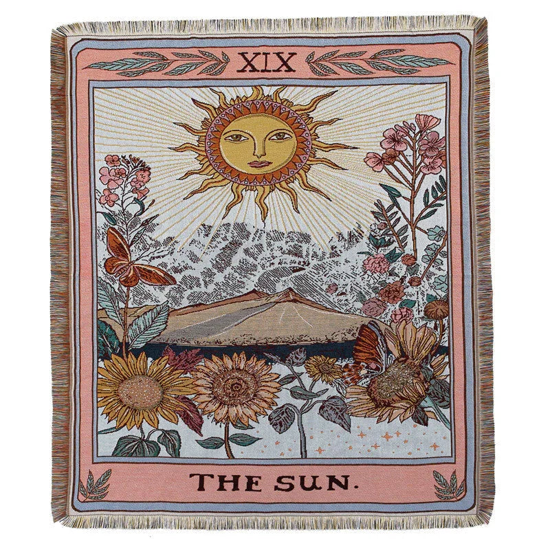 Oakbrook Sun Woven Throw Blanket-Welvere