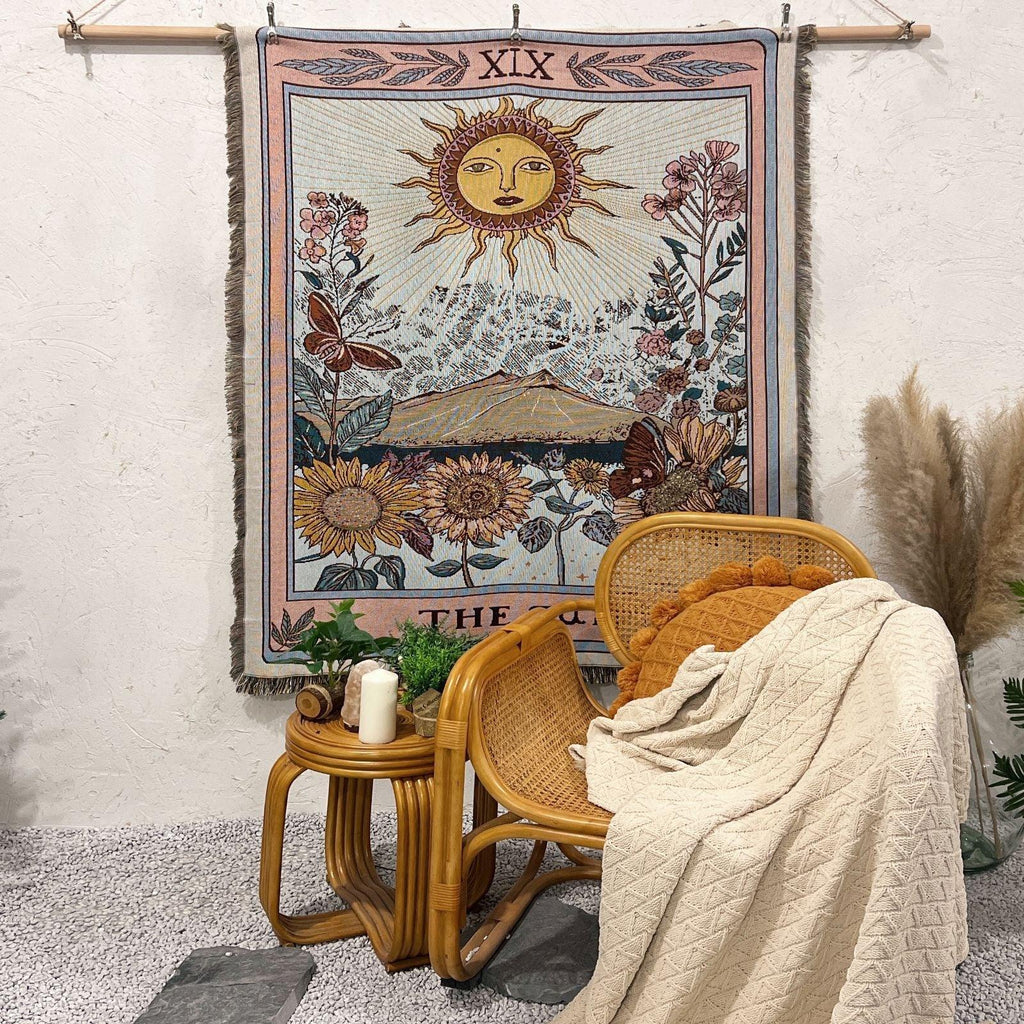 Oakbrook Sun Woven Throw Blanket-Welvere