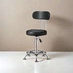 Adjustable Height Drafting Stool - Ergonomic Padded Seat, Chrome Base, view 10