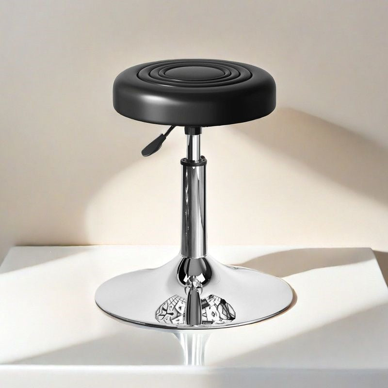 Adjustable Height Drafting Stool - Ergonomic Padded Seat, Chrome Base, view 12