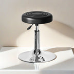 Adjustable Height Drafting Stool - Ergonomic Padded Seat, Chrome Base, view 12