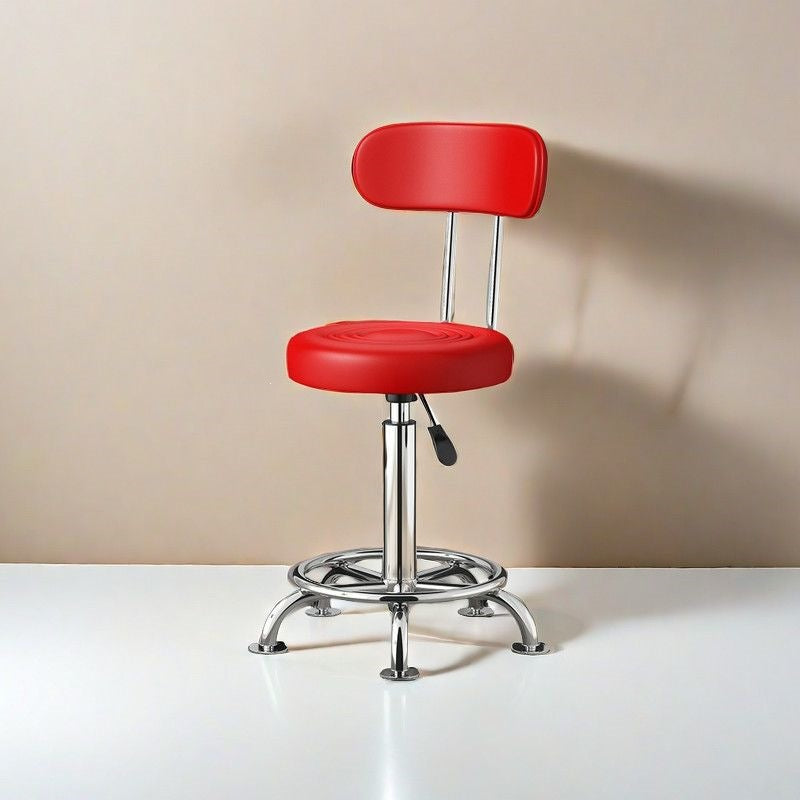 Adjustable Height Drafting Stool - Ergonomic Padded Seat, Chrome Base, view 13