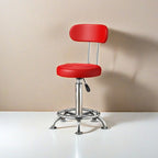 Adjustable Height Drafting Stool - Ergonomic Padded Seat, Chrome Base, view 13