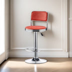 Adjustable Height Drafting Stool - Ergonomic Padded Seat, Chrome Base, view 14