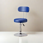 Adjustable Height Drafting Stool - Ergonomic Padded Seat, Chrome Base, view 15