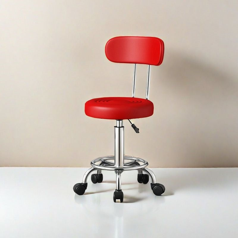 Adjustable Height Drafting Stool - Ergonomic Padded Seat, Chrome Base, view 17