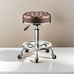 Adjustable Height Drafting Stool - Ergonomic Padded Seat, Chrome Base, view 20