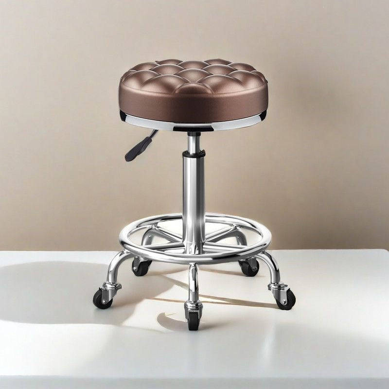 Adjustable Height Drafting Stool - Ergonomic Padded Seat, Chrome Base, view 20