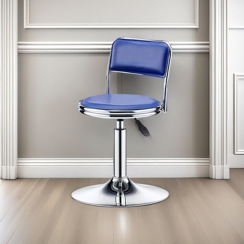 Adjustable Height Drafting Stool - Ergonomic Padded Seat, Chrome Base, view 22