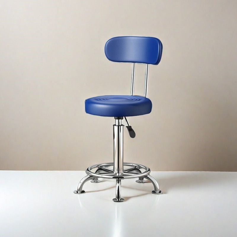 Adjustable Height Drafting Stool - Ergonomic Padded Seat, Chrome Base, view 23