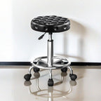Adjustable Height Drafting Stool - Ergonomic Padded Seat, Chrome Base, view 25