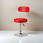 Adjustable Height Drafting Stool - Ergonomic Padded Seat, Chrome Base, view 31