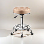 Adjustable Height Drafting Stool - Ergonomic Padded Seat, Chrome Base, view 34