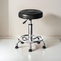 Adjustable Height Drafting Stool - Ergonomic Padded Seat, Chrome Base, view 35