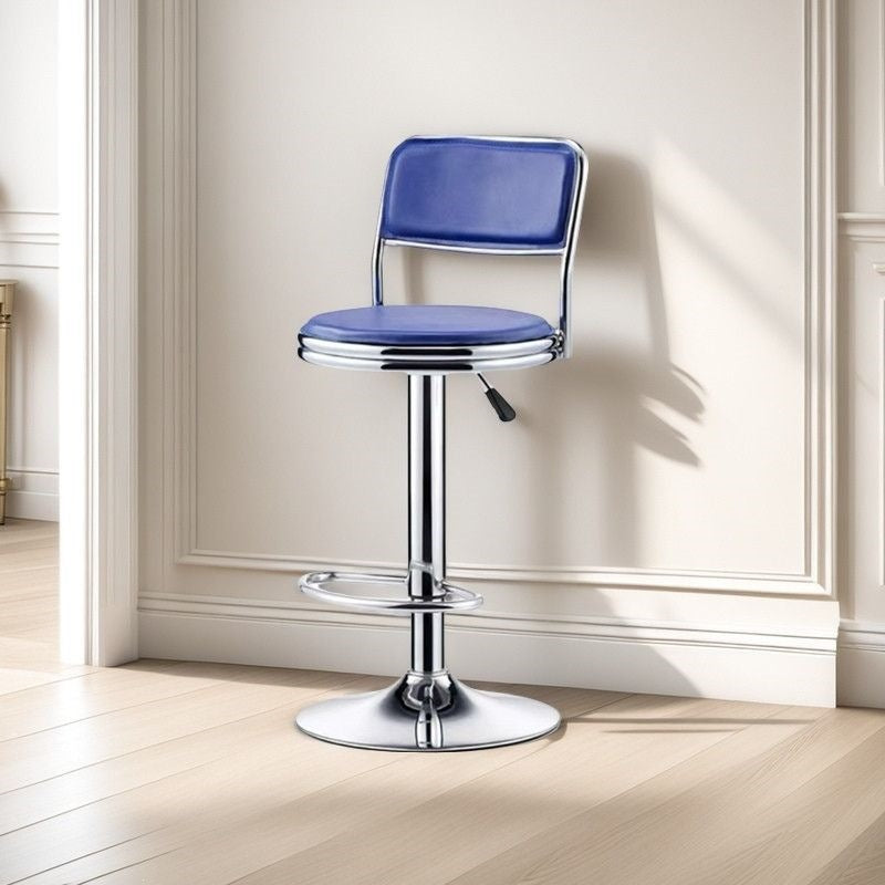 Adjustable Height Drafting Stool - Ergonomic Padded Seat, Chrome Base, view 36