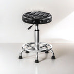 Adjustable Height Drafting Stool - Ergonomic Padded Seat, Chrome Base, view 38