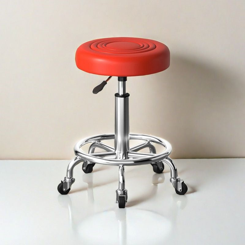 Adjustable Height Drafting Stool - Ergonomic Padded Seat, Chrome Base, view 41