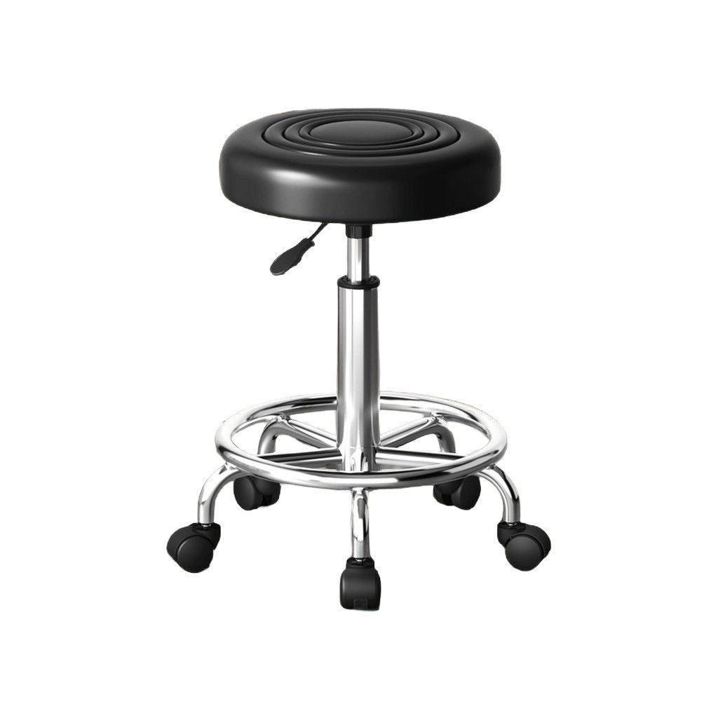 Adjustable Height Drafting Stool - Ergonomic Padded Seat, Chrome Base, view 5