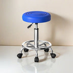 Adjustable Height Drafting Stool - Ergonomic Padded Seat, Chrome Base, view 9