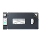 Wireless Charging Desk Mat - Reversible Vegan Leather and Felt, Qi Compatible, view 4