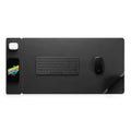 Wireless Charging Desk Mat - Reversible Vegan Leather and Felt, Qi Compatible
