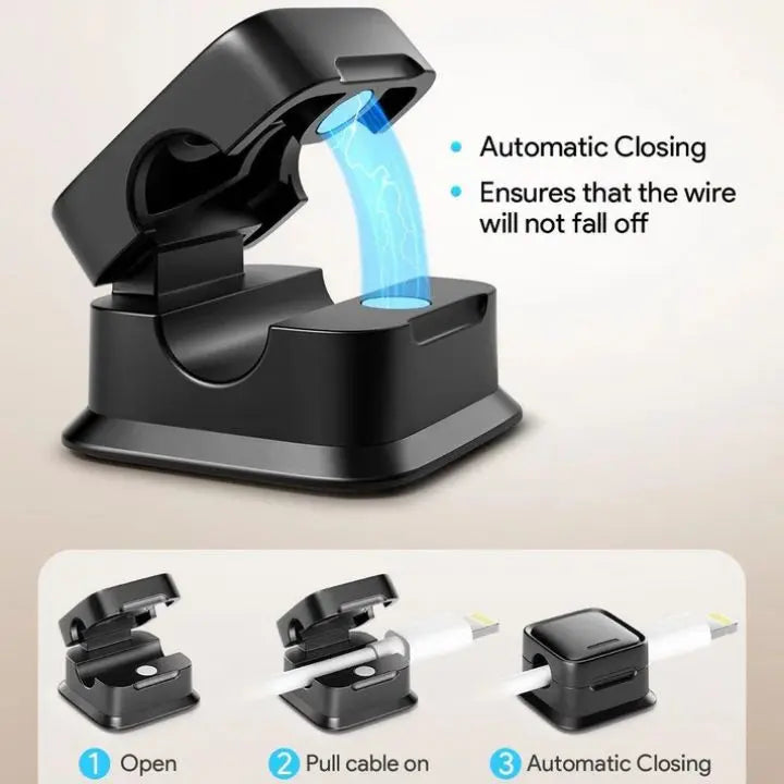 Magnetic Cable Organizer for Desk - ABS PC, Up to 7mm Cables, view 8