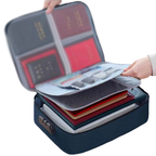 Waterproof and Fireproof Sealable Document Storage Bag - 29×37×10 cm, Grey/Black, view 10